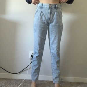 Pinstripe Mom Jeans